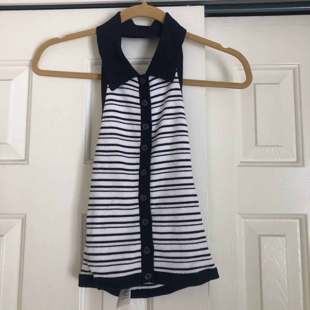 Urban Outfitters Striped Halter with Collar